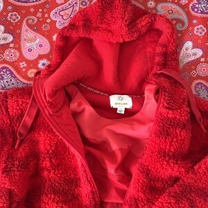 Aerie - 2/pc (S/P/CH) Cropped Sherpa Jacket & Sports Bra (XS/TP). ❤️